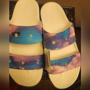 Crocs , size 11 , tie dye